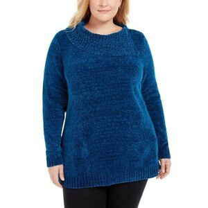 ‎Plus-Size Soft Lightweight Chenille Sweater Top 0X